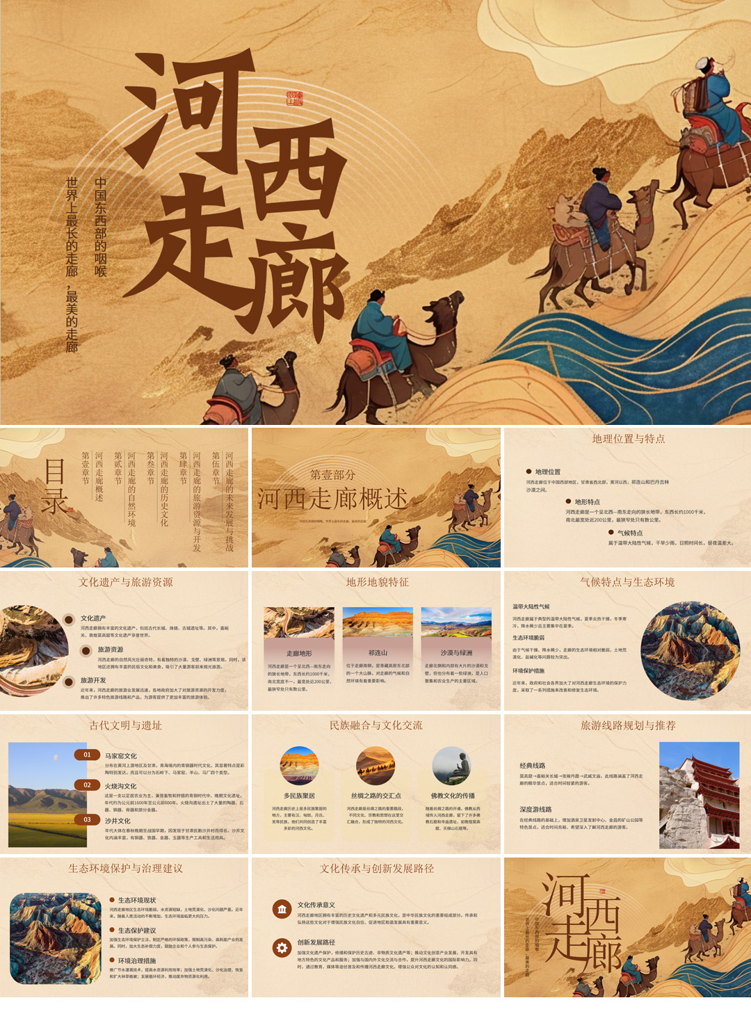 【1388期】河西走廊介绍PPT